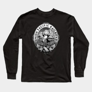 Union Pacific Route Railroad - Retro Long Sleeve T-Shirt